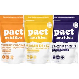 Immunity Bundle - Vitamin D3K2, Vitamin B Complex & Turmeric Complex - 120 Tablets per Pack - 2 to 4 Month Supply - Vegetarian Friendly