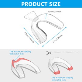 ACWOO Mouth Guard for Teeth Grinding, Pack of 4 Bite Splint to Prevent Teeth Grinding, Teeth Splint Grinding, Grinding Splint for Night, Bite Splint for Mouth Guard, Snoring Splint, 2 Sizes (A)