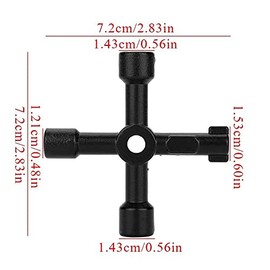 Llave Cruzada Universal, 4 Vías Llave Triangular Llave Cuadrada para Plomero para Tren Elevador Eléctrico Válvula de Gabinete Aleación de Gas Llave de Apertura Eléctrica