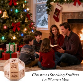 Wooden Food Decision Dices for Women Men - Stocking Stuffers Anniversary Birthday Gifts for Boyfriend Girlfriend Funny Date Night Dice, Dinner Decider Dice for Him Her Anniversary for Husband Wife