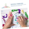 jojofuny 12 Rolls Luminous Embroidery Threads DIY Glowing Sewing Threads