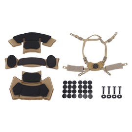 Helmet Dial Suspension System with Lining Pad Set Adjustable Knob Helmet Chin Strap Modifications for FAST for MICH Mud Color