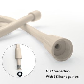 Replacement Shower Hose for RV Camper 6in Flexible & Kink-Free Heavy Duty PVC Lead-Free Beige