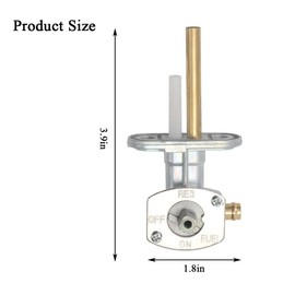 Replace 5KM-24500-10-00 YINNCKE Petcock Fuel Valve Shut Off Tank Switch Fits For Yamaha Grizzly 350 2007-2016 Grizzly 660 2002-2008 Bruin 350 2004-2006 1NS-F4524-00-00 5KM-24311-20-00