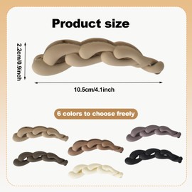 Pack of 6 banana hair clips for women, large banana clip hair for thick thin hair, non-slip ponytail holder clip, banana hair clip, for everyday life, sports or driving