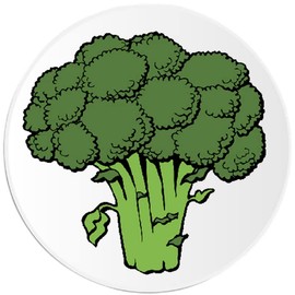 Broccoli - 10 Pack Circle Stickers 3 Inch - Vegetable Green Veggie Food