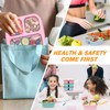 Eidoct 4 Pack Snack Boxes, Reusable Bento Lunch Boxes with