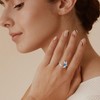 Hummingbird Leaf Ring for Women December Birthstone Zircon Blue Ring