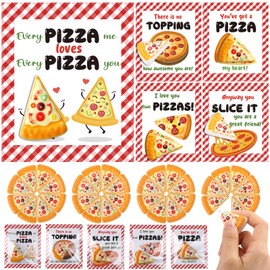 Saypacck 30 Pack Pizza Party Favors Bulk Mini Pizza Pens with Cards Party Supplies for Birthday Gift Rewards