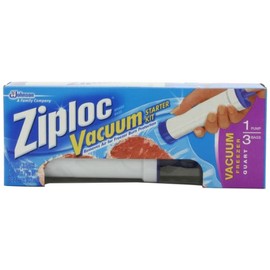 Ziploc Vacuum Starter Kit, 3-Quart Bags, 1-Pump