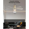 Homlit 42 inch RGB Ceiling Fan with Light, Voice &