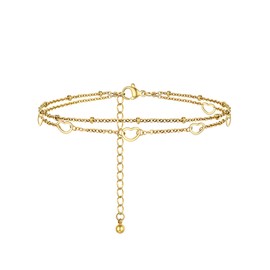 Gold Layered Anklets for Women Plus Size Ankle Bracelet Hotwife Anklet Foot Jewelry