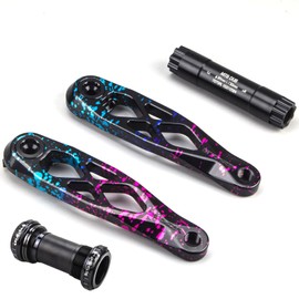 MTB Bicycle Crankset DUB 29 R-SPEC Trail Enduro Bicycle Hollow Bike Crank 165/170/175mm Spindle CNC for E-BIKE (Rainbow Crank 170mm)