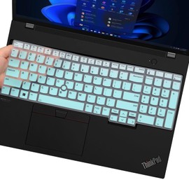 Keyboard Cover for Lenovo ThinkPad E16 L16 P16 P16v (Gen 2/Gen 1) / T16 P16s (Gen 3/Gen 2/Gen 1) 16 inch, Thinkpad L15 Gen 4/3 15.6 inch (Not Fit Thinkpad Z16,L15 Gen 2/1)-MintGreen