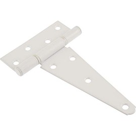 Hardware Essentials 853378 Heavy Duty T-Hinges - White 6" 2-Pack