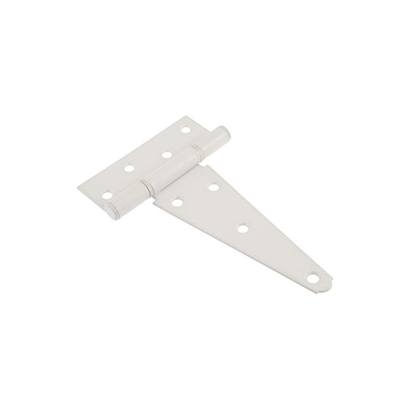 Hardware Essentials 853378 Heavy Duty T-Hinges - White 6" 2-Pack
