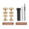 HARFINGTON 24 Set Leather Snap Fasteners Kit 10mm Metal Snap