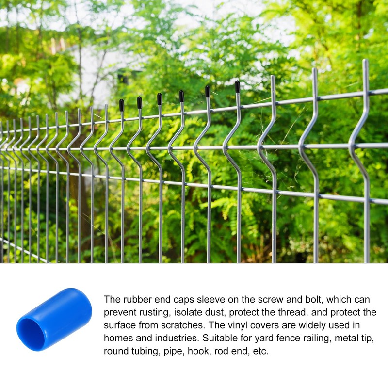 Rebower 50 Pack Screw Thread Protector Cover Rubber End Caps,
