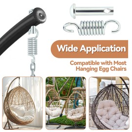 Yardwe Heavy Duty Swing Hook with Spring Pin, Hanging Egg Chair Replacement Parts, Hammock Suspension Hardware for Hanging Egg Chair, Rocking, Boxing Bags, Swing
