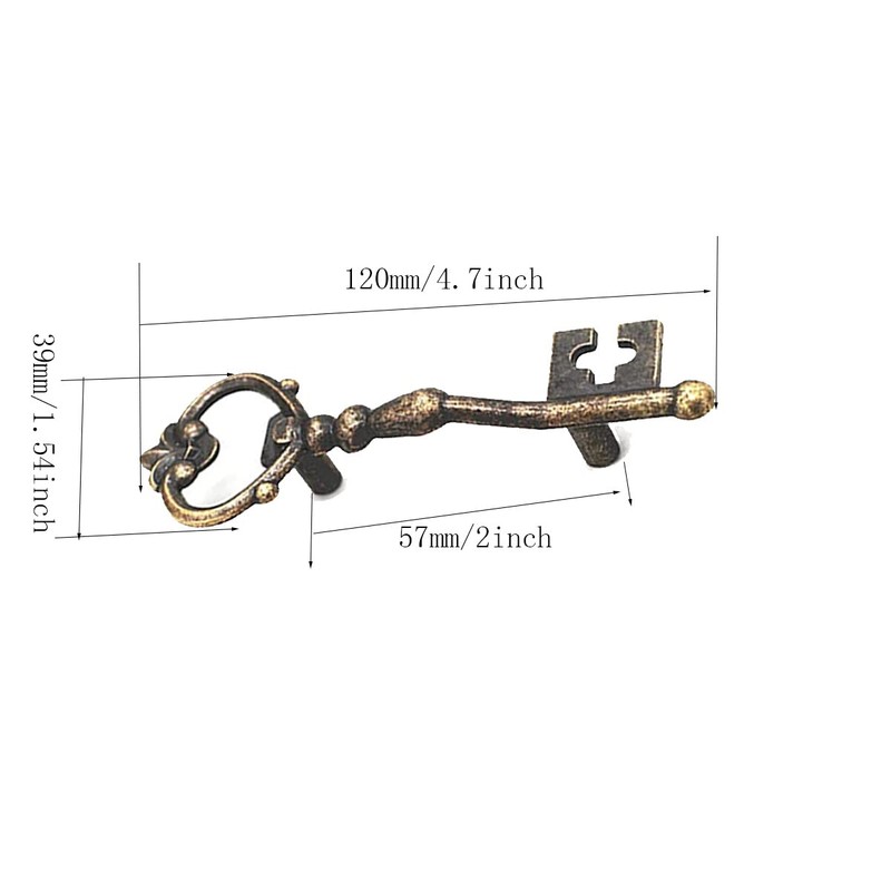 Sopepoyie Metal Key Shaped Pull 4.7inchUsed for Cabinet Drawer Door