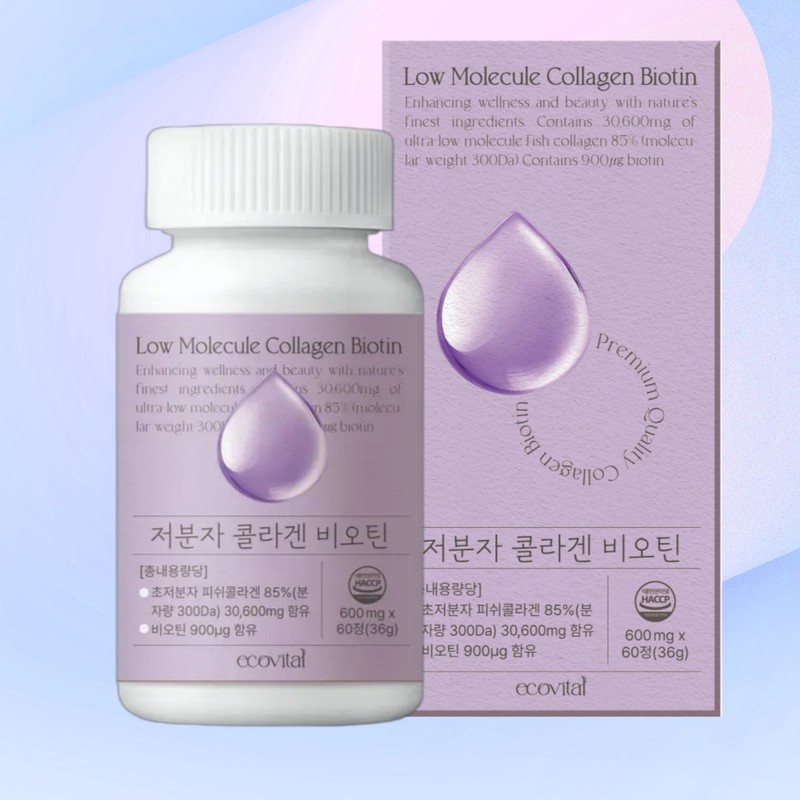 Low molecule collagen biotin 600mgx60 tablets Young 300 Dalton Eco