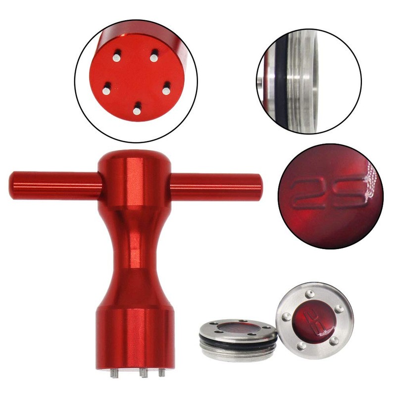 2Pcs Golf Custom red Weights + Red Wrench For Titleist