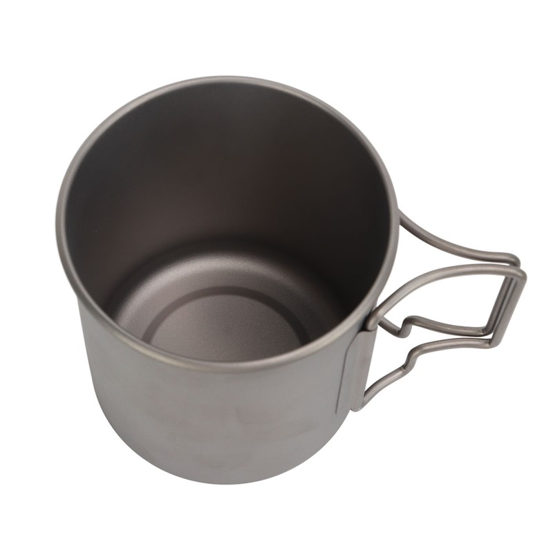 Titanium Mug 500ml Rounded Edge Design Lightweight Portable Mug with