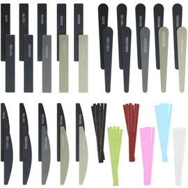 Honoson 60 Pcs Sanding Sticks for Plastic Models Set Include 30 Polishing Sticks and 30 Sanding Twig for Wood Models Assorted Metal Tools Accessory Craft Amateur Beginner