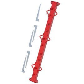 MOOFI 4ft Woven Wire Fence Stretcher Bar, for Bullyard Fence, Horse Wire Mesh, Farm Fence, Yards, Outdoor Havy Duty Metal Fence Tensioner Tool Fence Stretcher with 5 Wedges (Red)