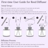 BEHAZEER Juniper Lavender Reed Diffuser, 6.77OZ/200ML Large Capacity Natural Non-Toxic