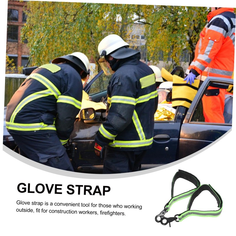 Zerodeko 2Pcs Fire Gloves Fixing Straps and Straps for Firefighters