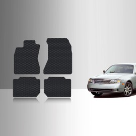 TOUGHPRO Floor Mats Accessories Set (Front Row + 2nd Row) Compatible with Infiniti M35 M45 All Weather Heavy Duty (Made in USA) Black Rubber 2003 2004 2005