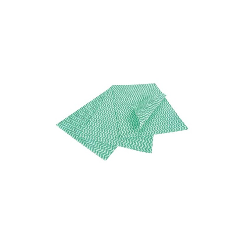 EcoTech EWF25G Envirowipe Compostable Folded Cloth, Green (pack of 25),50