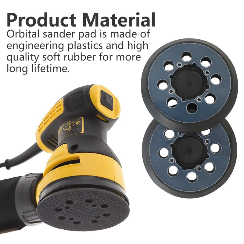 INGQI New 2 Pack 5" 8 Hole Sander Pad for