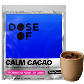 DOSE OF – Cacao Orgánico en Polvo con Glicina, Inositol, L-Teanina y Magnesio | Sin Azúcar, Sin Cafeína | Bebida para Relajarse y Dormir Mejor | Sin Melatonina | 30 Porciones