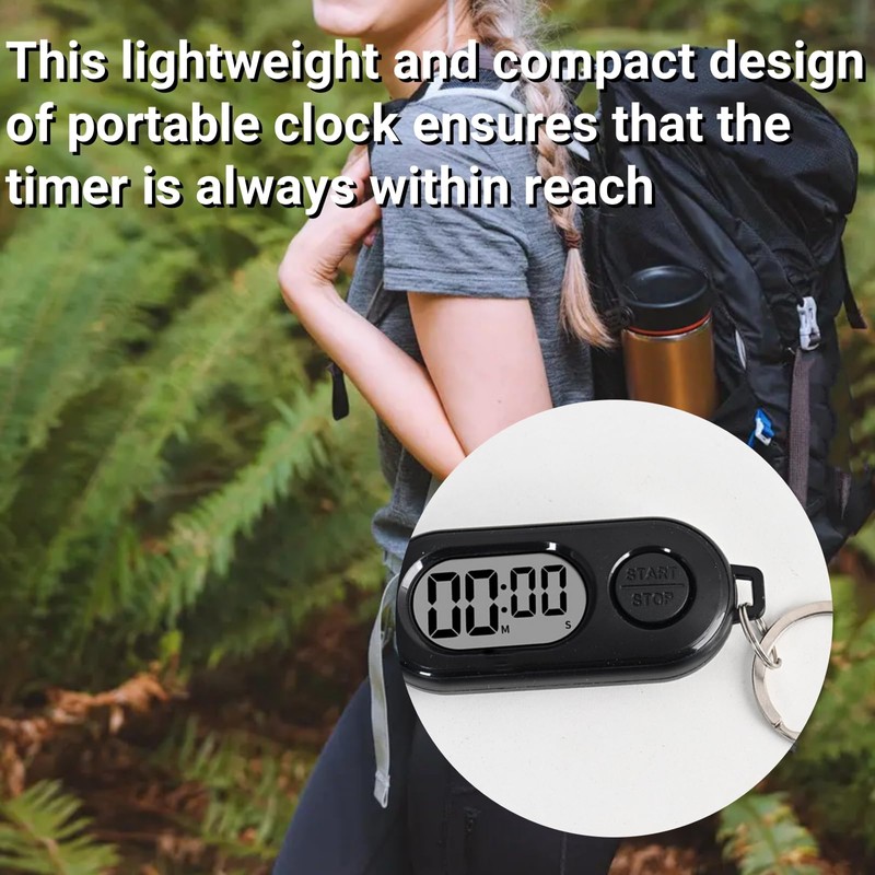 Keychains Stop Watch,Stop Timer Keychain,Mini Digital Watches,LCD Digital Clock with
