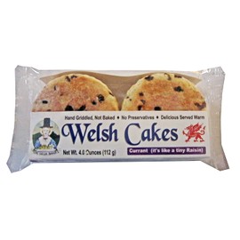 Welsh Cakes by Welsh Baker - Variety 2 Pack - Traditional Classic and Currant Flavors - Handmade - 4 cakes per pack - 8 Cakes in All