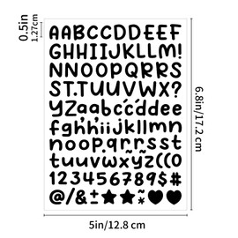10 Sheets 0.5 Inch Vinyl Letter Stickers, 1120 Alphabet and Number Stickers for Personalizing Cups, Notebooks, Textbooks, Planners, Journals, Craft Projects, School Supplies, DIY Labeling（Black）