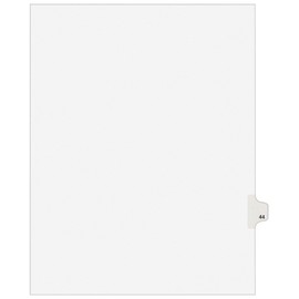 Avery Legal Dividers, Premium Individual Tab Titles, Letter Size, Side Tabs, 44, Pack of 25 (01044)