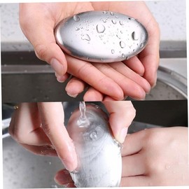 Metal Soap,2 PCS Stainless Steel Kitchen Soap Odour Eliminating Bar Soap Hand Soaps Odor Remover Soap for Kitchen Bar Eliminating Odor