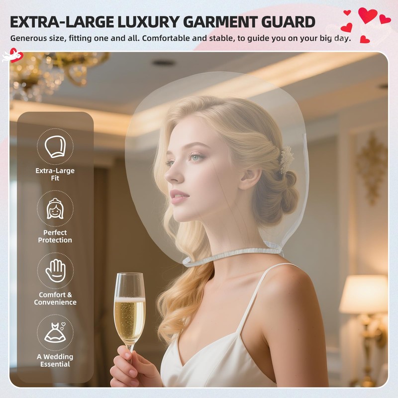 Oversized Makeup Protector Hood, Guards Hair & Makeup While Dressing,