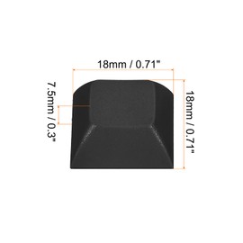 PATIKIL 1U Blank Keycaps, 5 Pack Universal PBT Keyboard Replacement Accessories for MX Mechanical Keyboard, Black