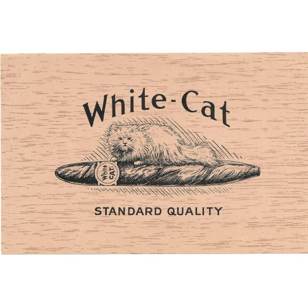 WHITE CAT STANDARD QUALITY CIGARS LABEL-BRAND NEW UNUSED-SEE SCANS