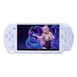 HLF - Consola de videojuegos de 4.3 pulgadas, 8 GB, incorporada, 2000 Retrp, juegos clásicos para múltiples simuladores, el juego puede ahorrar múltiples progresos de vídeo/música/libro electrónico, consola portátil, regalo para novio/niños (blanco)