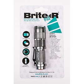 Brite-R® Midi CREE XP-E R2 LED Mini Handheld Adjustable Zoom Pocket Torch Fla...