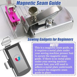 UUNEYX Magnetic Seam Guide for Sewing Machine,Sewing Machine Quilting Accessories Multifunctional Guide Tool,Sewing Machine Attachments,Overlocker Sewing Machines