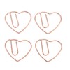 100Pcs Heart Shaped Paper Clips Iron Decorative Paperclips Set with