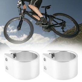 Create idea 2pcs 31.8mm Aluminium Alloy Bicycle Quick Release Seatpost Collar Bike Seat Post Clamp Silver