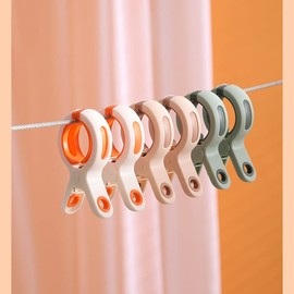 6 Pieces Large Bath Towel Clips Windproof Beach Towel Clips Plastic Clothes Pegs Towel Holder Windproof Clips on Beach and Sun Lounger for Lounger Pool Chair Laundry Quilt (6 Mixed Colours)