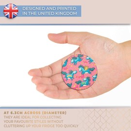 Destination Vinyl ltd Magnet for Refrigerator, Fridge - Cute Unicorns Horse Pink Fun for Office, Cabinet and Whiteboard, Magnetic Stickers, 2238